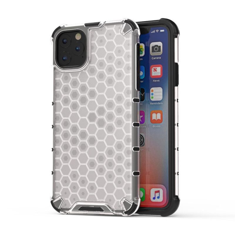 Etui iPhone 11 Pro Biały Czarny Styl Plastra Miodu