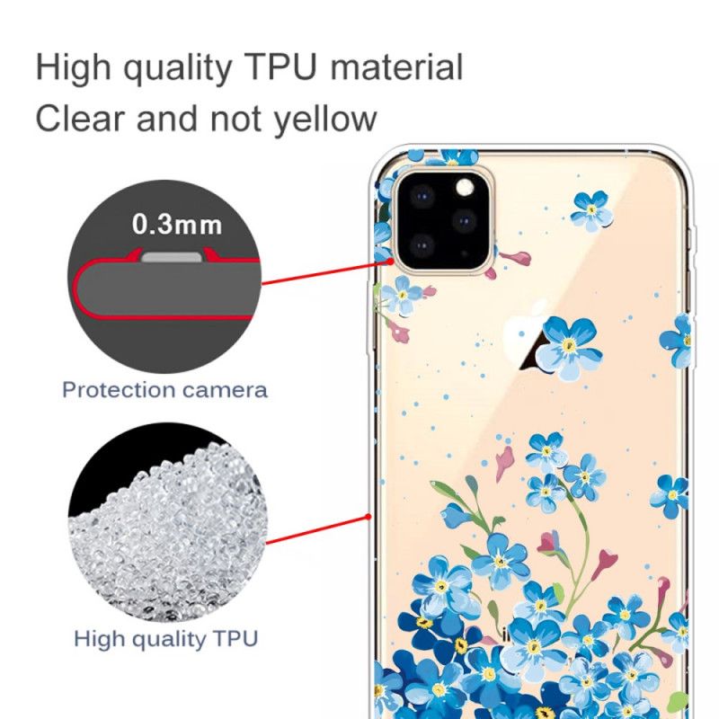 Etui iPhone 11 Pro Bukiet Niebieskich Kwiatów Etui Ochronne