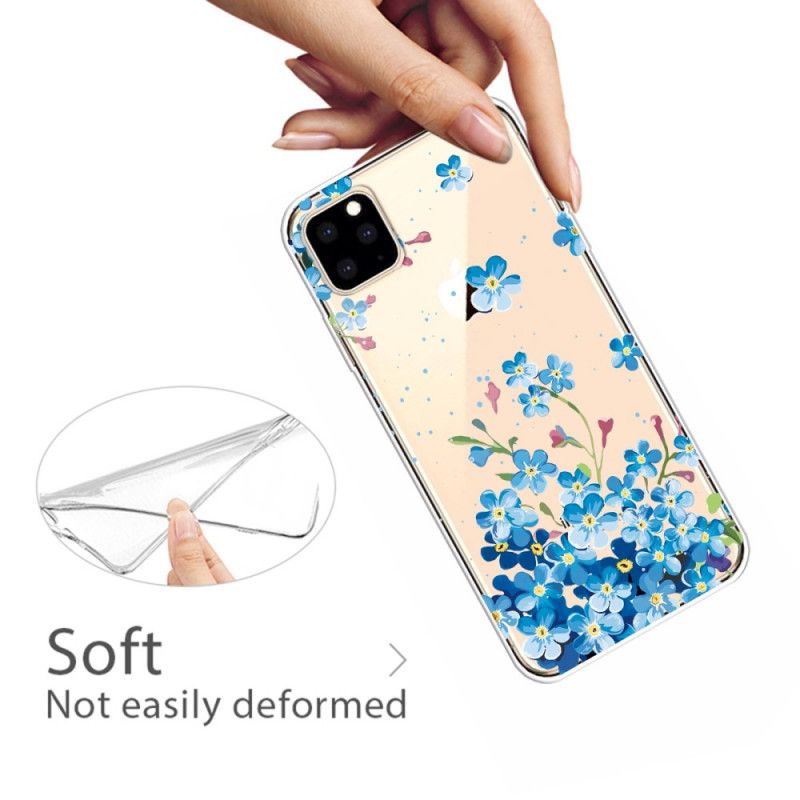 Etui iPhone 11 Pro Bukiet Niebieskich Kwiatów Etui Ochronne