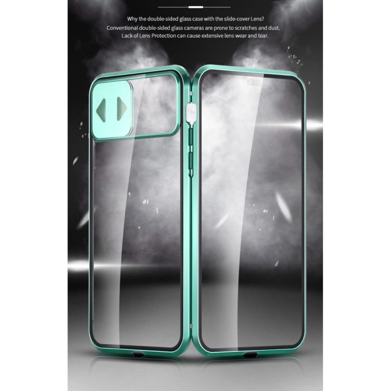 Etui iPhone 11 Pro Czerwony Czarny Hartowane Szkło Lustrzane I Osłona Obiektywu