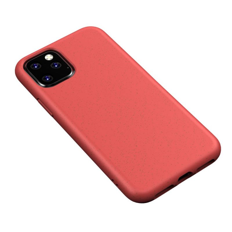 Etui iPhone 11 Pro Czerwony Czarny Konstrukcja Ze Słomy Pszenicznej Etui Ochronne