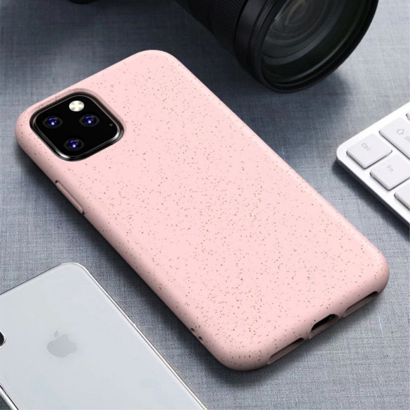 Etui iPhone 11 Pro Czerwony Czarny Konstrukcja Ze Słomy Pszenicznej Etui Ochronne