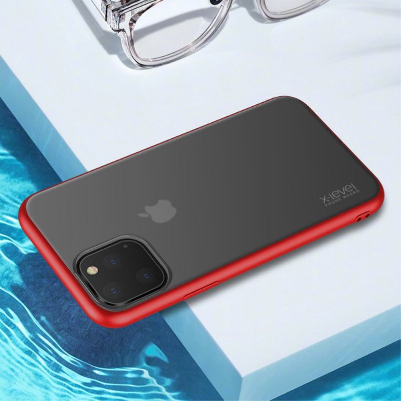 Etui iPhone 11 Pro Czerwony Czarny Matowy Poziom X Etui Ochronne