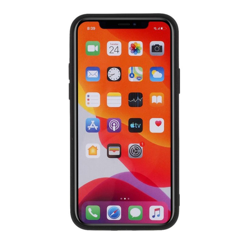 Etui iPhone 11 Pro Czerwony Czarny Matowy Silikon W Czystym Kolorze Etui Ochronne