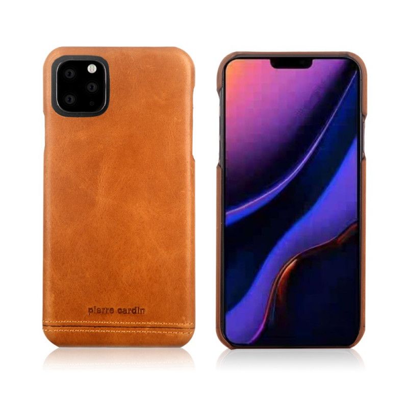 Etui iPhone 11 Pro Czerwony Czarny Prawdziwa Skóra Pierre Cardin