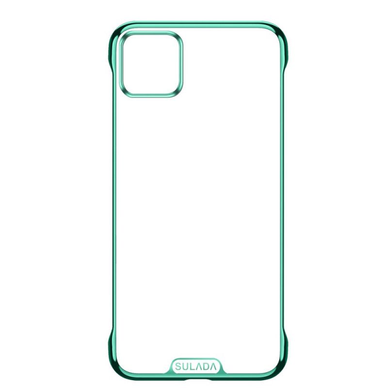 Etui iPhone 11 Pro Czerwony Czarny Przezroczysta Sulada I Efekt Metalu Etui Ochronne