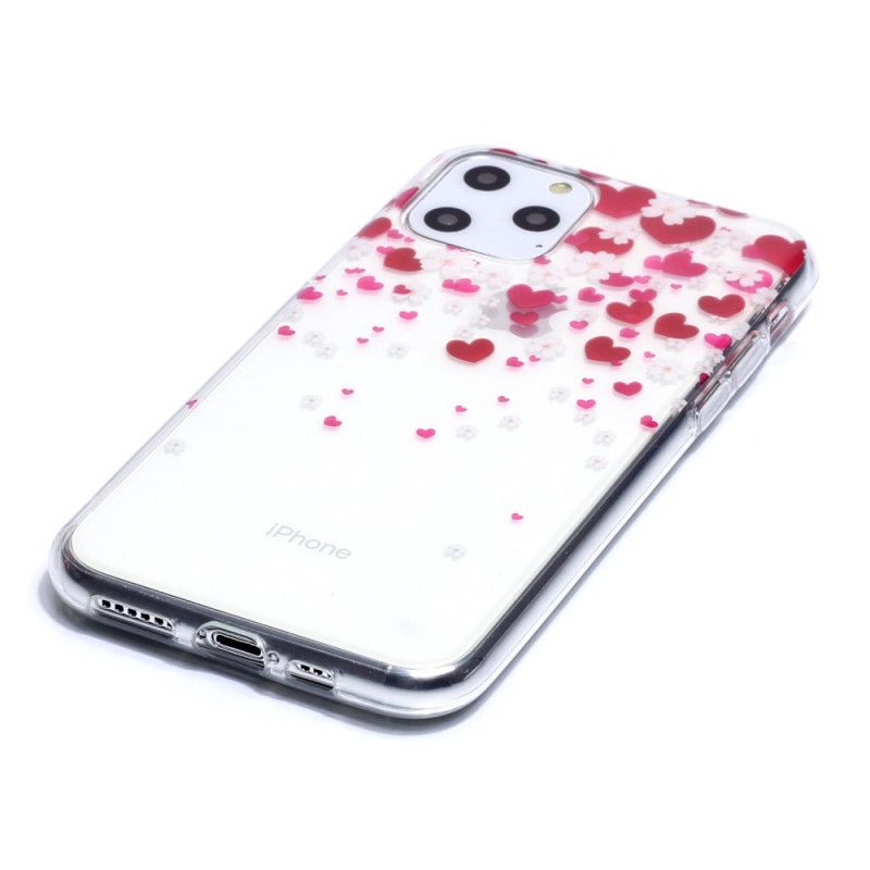 Etui iPhone 11 Pro Deszcz Serc