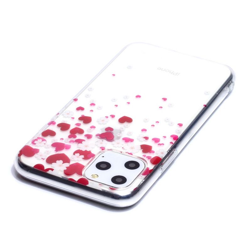 Etui iPhone 11 Pro Deszcz Serc