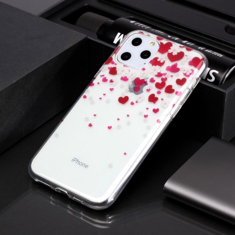 Etui iPhone 11 Pro Deszcz Serc