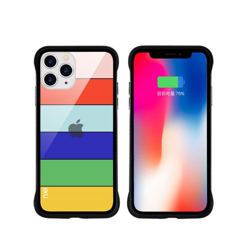 Etui iPhone 11 Pro Jasnoniebieski Żółty Nxe Serie Tęczowe Etui Ochronne