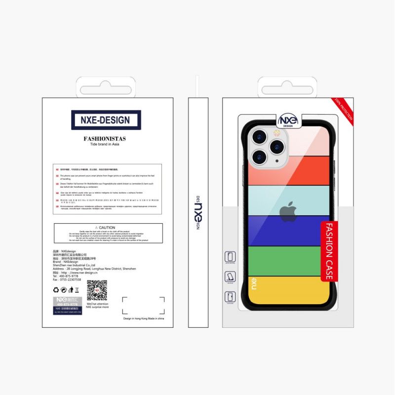 Etui iPhone 11 Pro Jasnoniebieski Żółty Nxe Serie Tęczowe Etui Ochronne