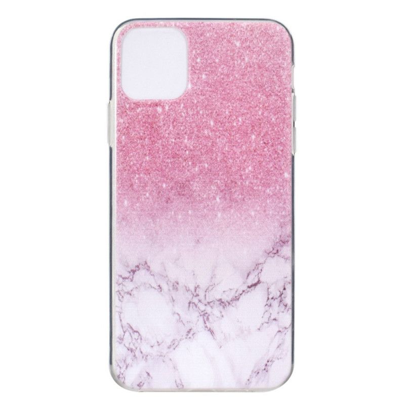 Etui iPhone 11 Pro Marmur W Kolorze Magenta