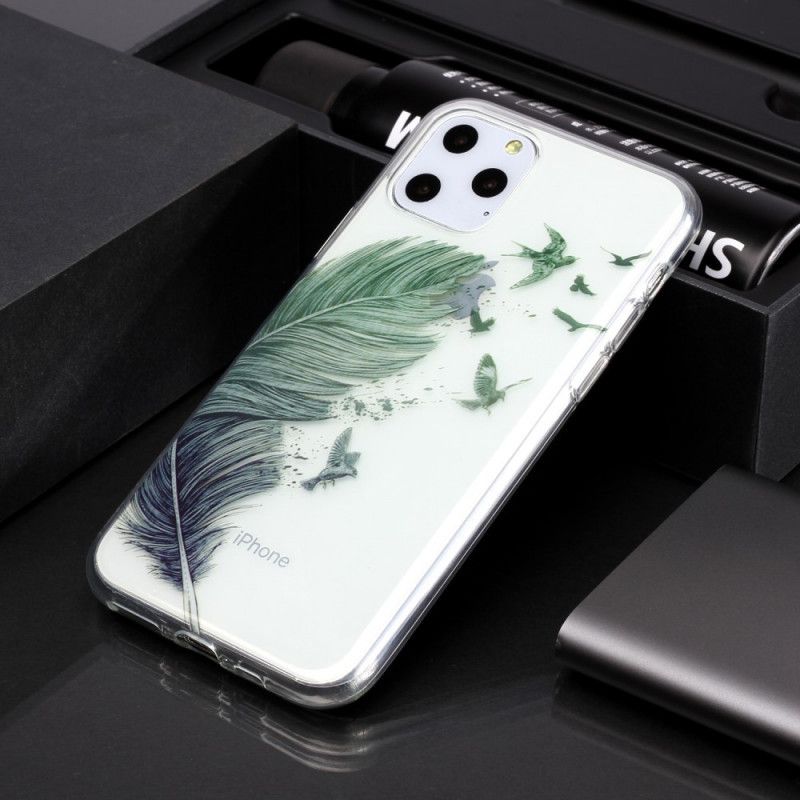 Etui iPhone 11 Pro Przezroczyste Kolorowe Pióro Etui Ochronne