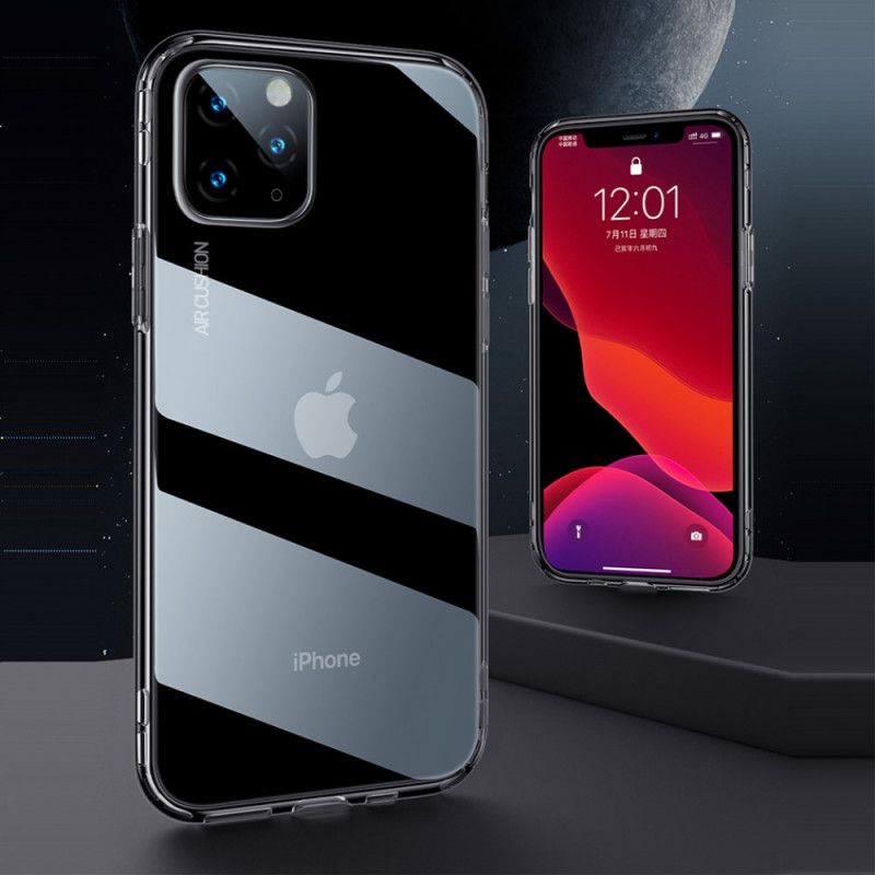 Etui iPhone 11 Pro Przezroczysty Czarny Seria Prosta Baseus