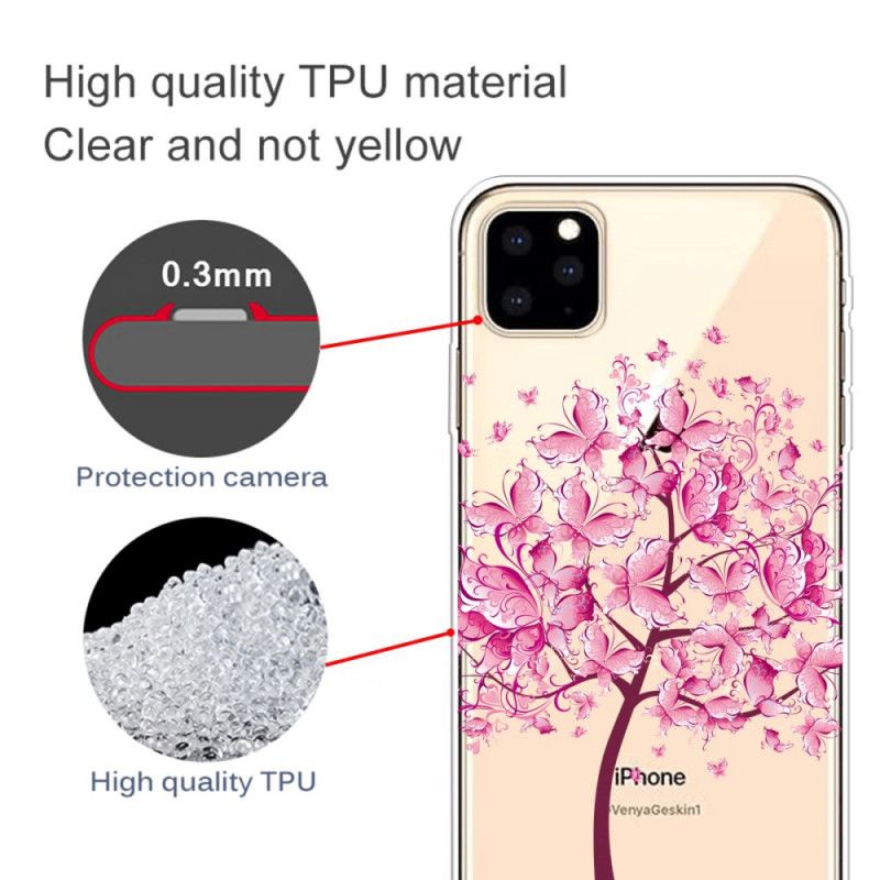 Etui iPhone 11 Pro Różowy Wierzchołek Drzewa Etui Ochronne