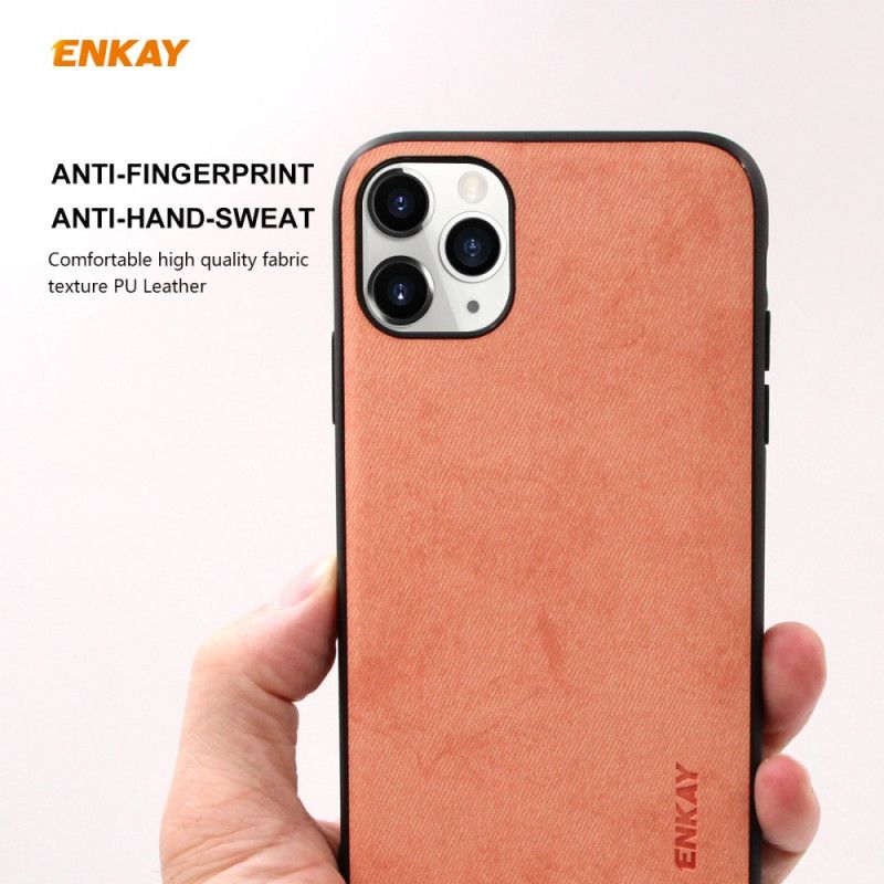 Etui iPhone 11 Pro Szary Czarny Dobra Tekstura Tkaniny Etui Ochronne