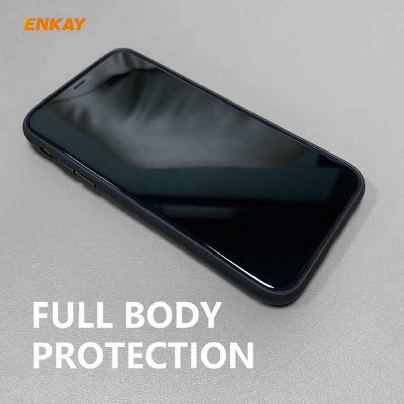 Etui iPhone 11 Pro Szary Czarny Dobra Tekstura Tkaniny Etui Ochronne