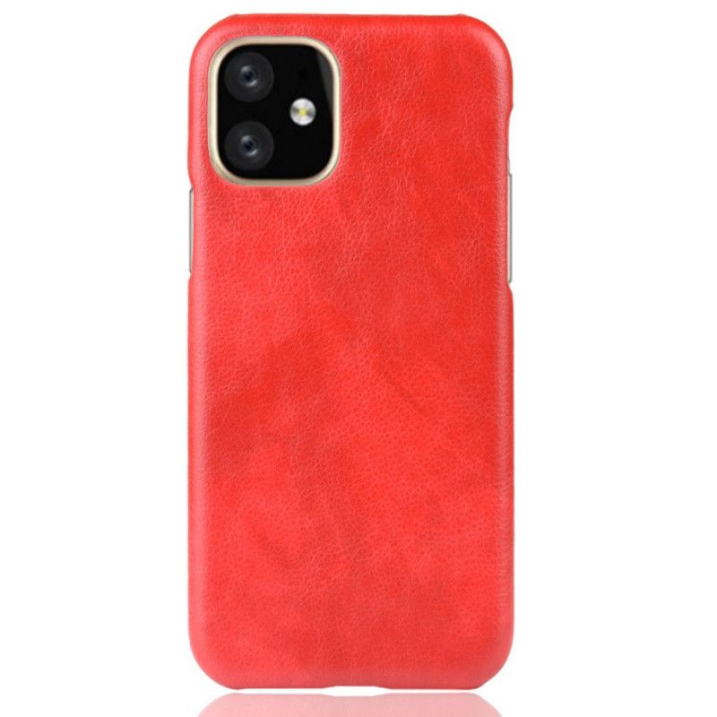 Etui iPhone 11 Pro Szary Czarny Efekt Skóry Liczi