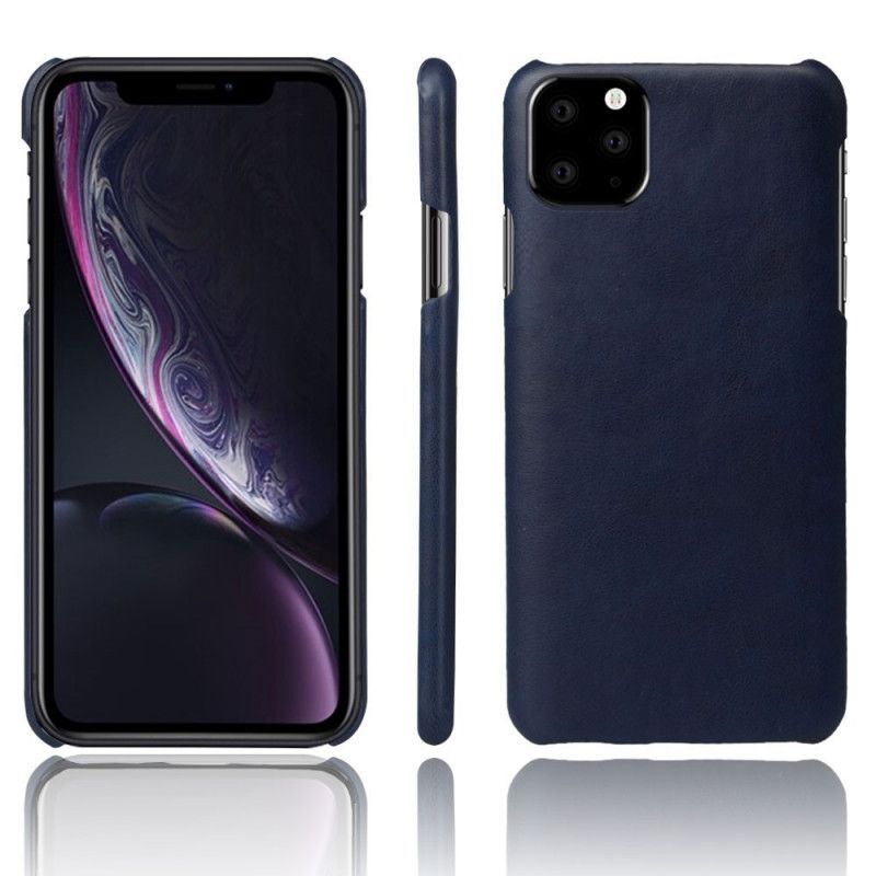 Etui iPhone 11 Pro Szary Czarny Efekt Skóry Lychee Performance