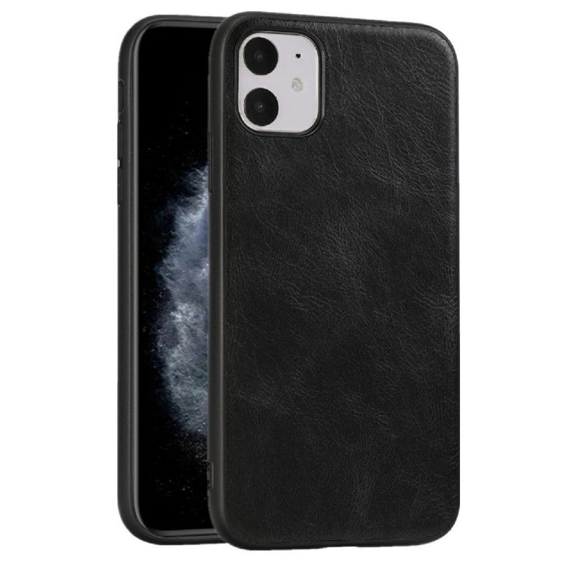 Etui iPhone 11 Pro Szary Czarny Elegancki Efekt Skóry Etui Ochronne