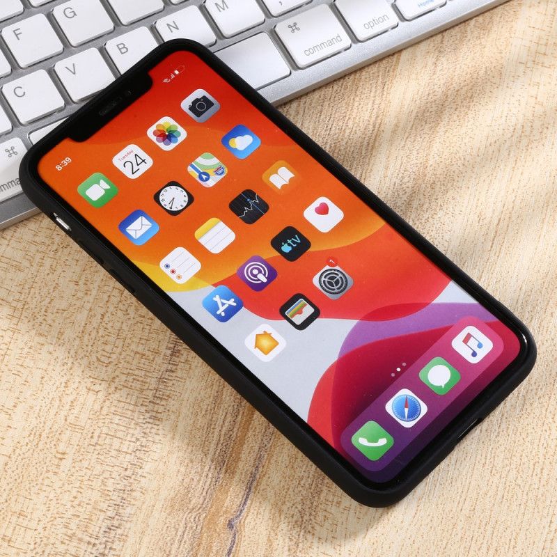 Etui iPhone 11 Pro Szary Czarny Imitacja Skóry I Nity Etui Ochronne