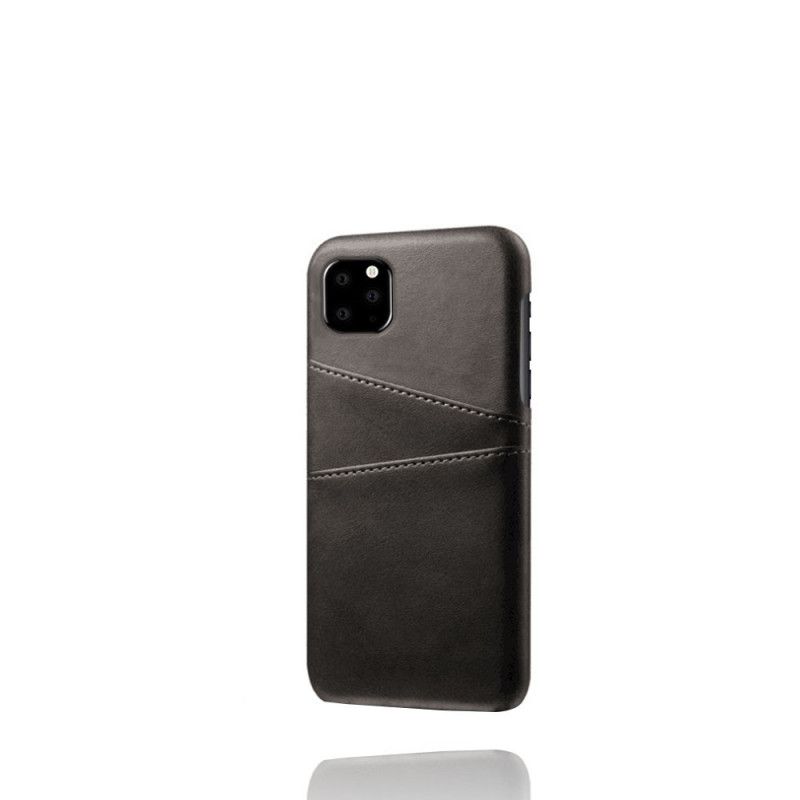 Etui iPhone 11 Pro Szary Czarny Podwójny Uchwyt Na Karty