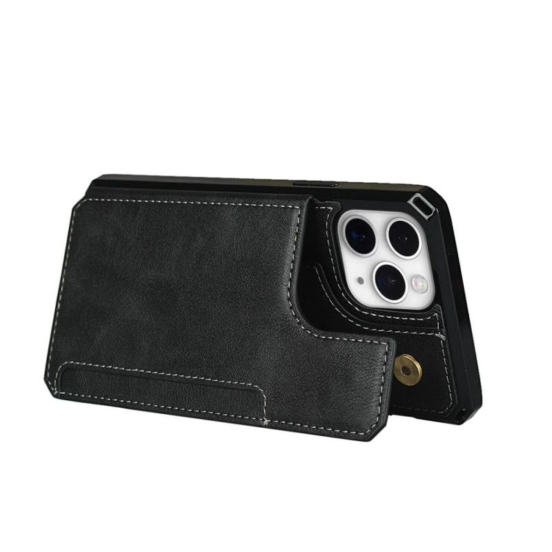 Etui iPhone 11 Pro Szary Czarny Wielofunkcyjny Z Paskiem Etui Ochronne