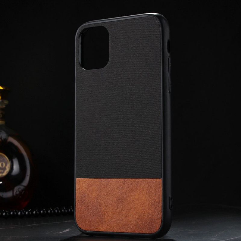 Etui iPhone 11 Pro Szary Dwukolorowa Imitacja Skóry