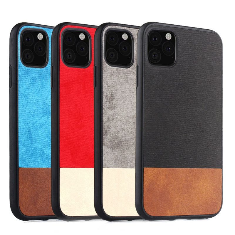 Etui iPhone 11 Pro Szary Dwukolorowa Imitacja Skóry