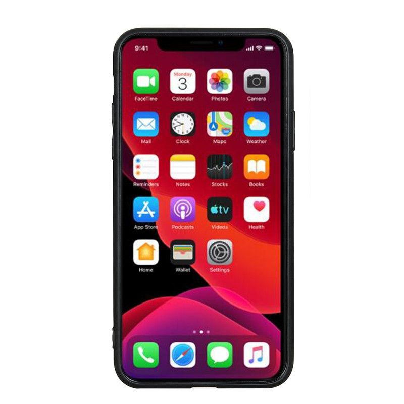 Futerały iPhone 11 Pro Czarny Etui na Telefon Efekt Skóry Premium