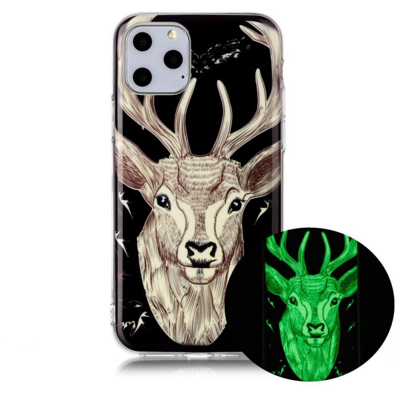 Futerały iPhone 11 Pro Etui na Telefon Fluorescencyjny Majestatyczny Jeleń