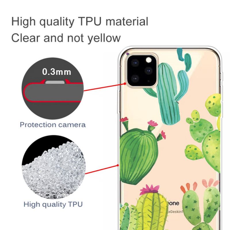 Futerały iPhone 11 Pro Etui na Telefon Kaktus Akwarelowy