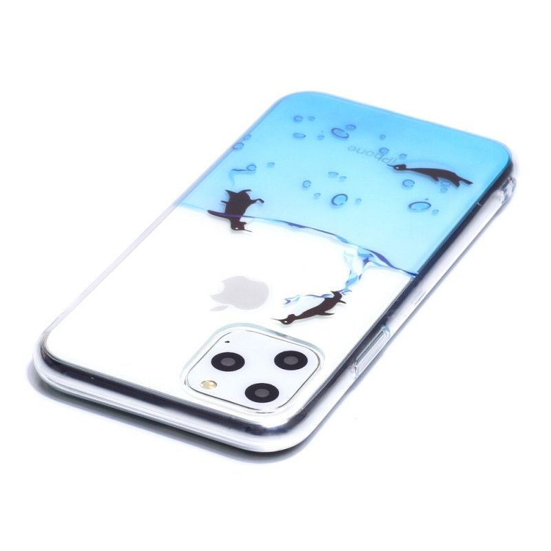 Futerały iPhone 11 Pro Etui na Telefon Przezroczysta Gra W Pingwiny