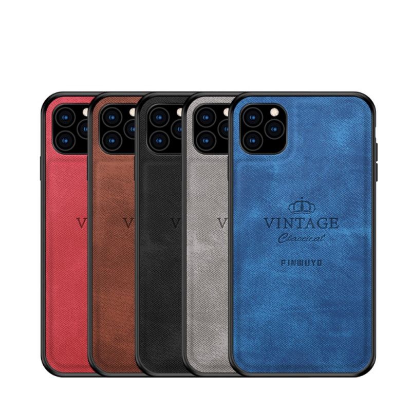 Futerały iPhone 11 Pro Szary Czarny Etui na Telefon Honorowy Rocznik Pinwuyo