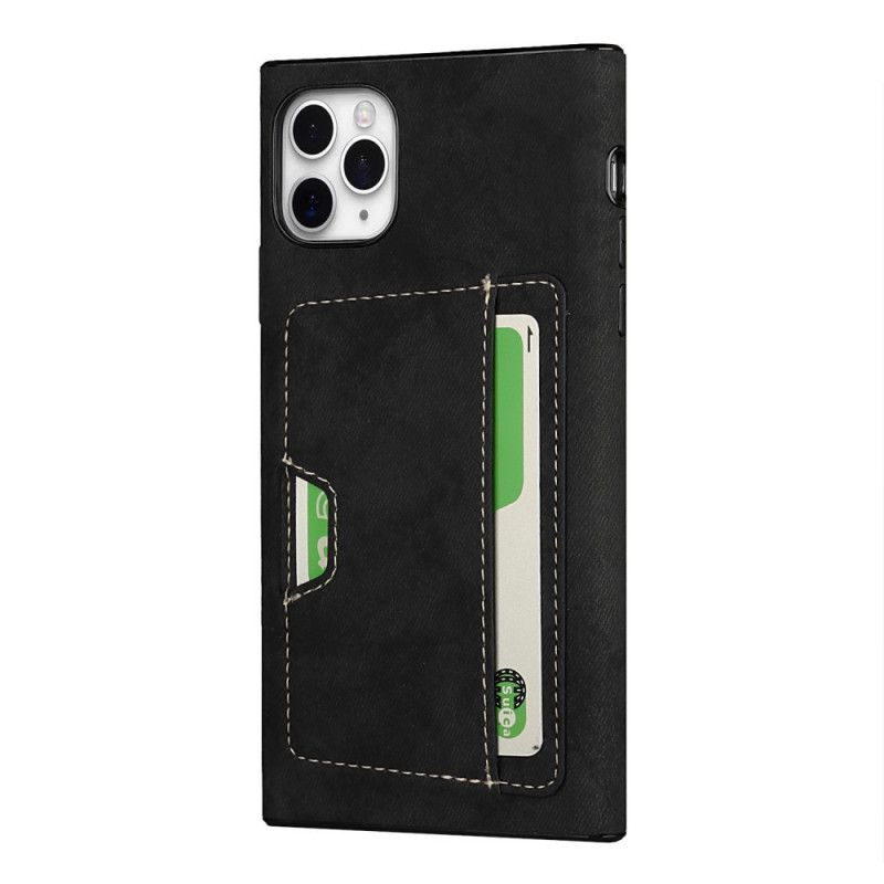 Futerały iPhone 11 Pro Szary Czarny Silikonowo-Aksamitne Etui Na Karty