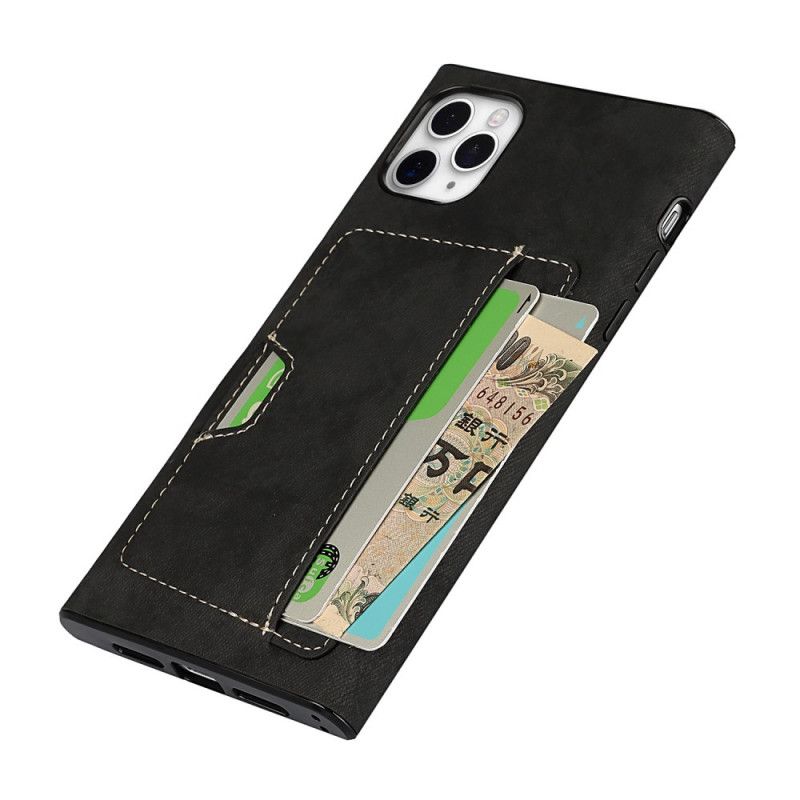 Futerały iPhone 11 Pro Szary Czarny Silikonowo-Aksamitne Etui Na Karty