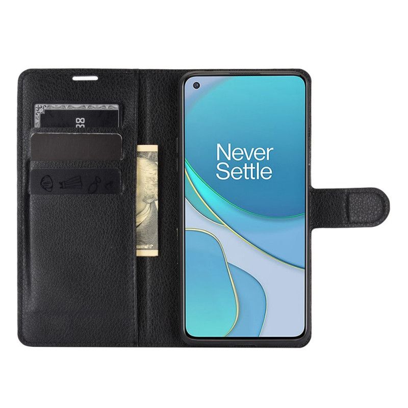 Etui Folio OnePlus 8T Biały Czarny Klasyczny Etui Ochronne