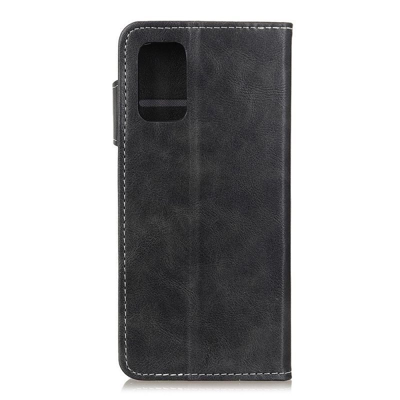 Etui Folio OnePlus 8T Czerwony Czarny Artystyczne I Szwy Etui Ochronne