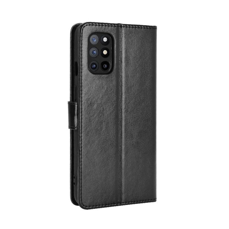 Etui Folio OnePlus 8T Czerwony Czarny Efektowna Sztuczna Skóra