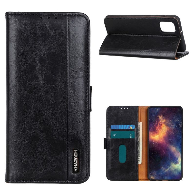 Etui Folio OnePlus 8T Czerwony Czarny Elegancja Skórzana Khazneh Etui Ochronne