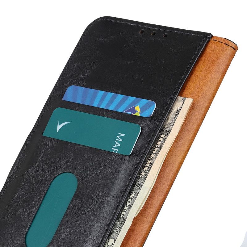 Etui Folio OnePlus 8T Czerwony Czarny Elegancja Skórzana Khazneh Etui Ochronne