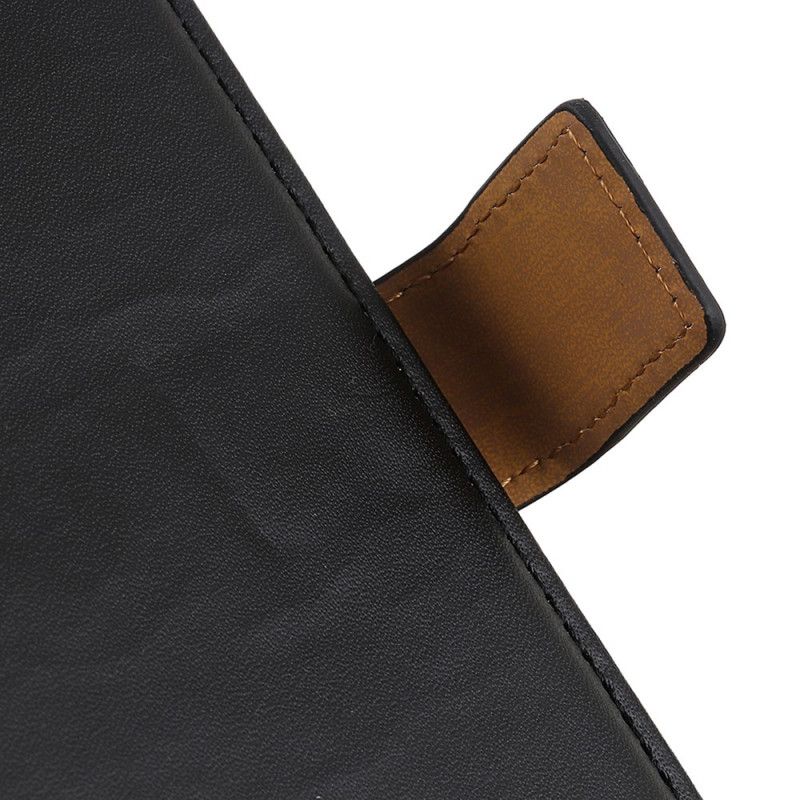 Etui Folio OnePlus 8T Granatowy Czarny Prosta Sztuczna Skóra Etui Ochronne