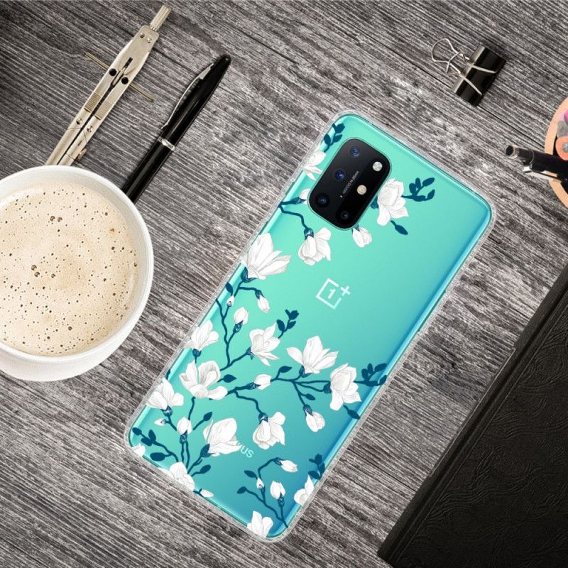 Etui OnePlus 8T Białe Kwiaty