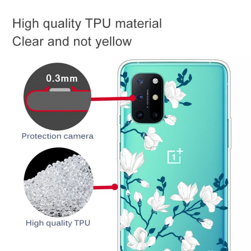 Etui OnePlus 8T Białe Kwiaty