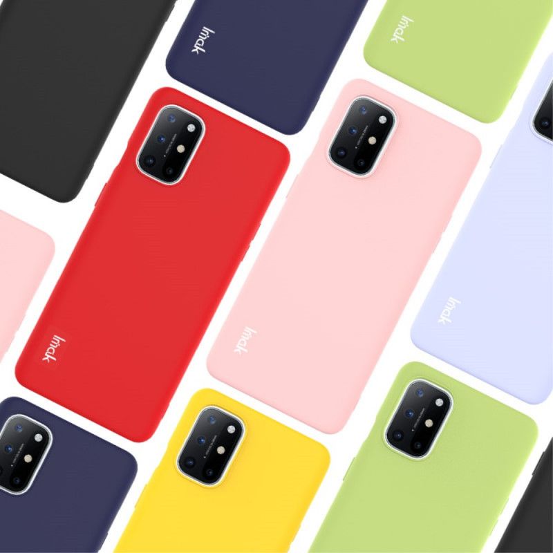 Etui OnePlus 8T Czerwony Czarny Kolory Ścinki Serii Imak Uc-2