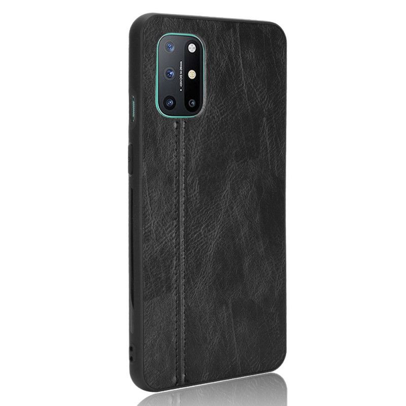 Etui OnePlus 8T Czerwony Czarny Szwy W Stylu Skóry Etui Ochronne