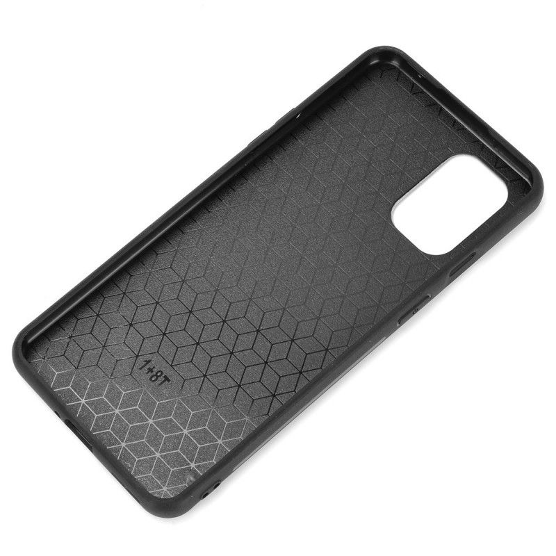 Etui OnePlus 8T Czerwony Czarny Szwy W Stylu Skóry Etui Ochronne