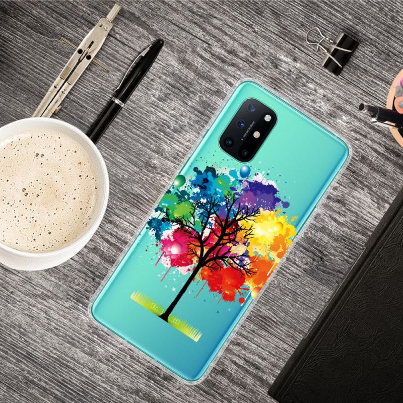 Etui OnePlus 8T Przezroczyste Drzewo Akwarelowe