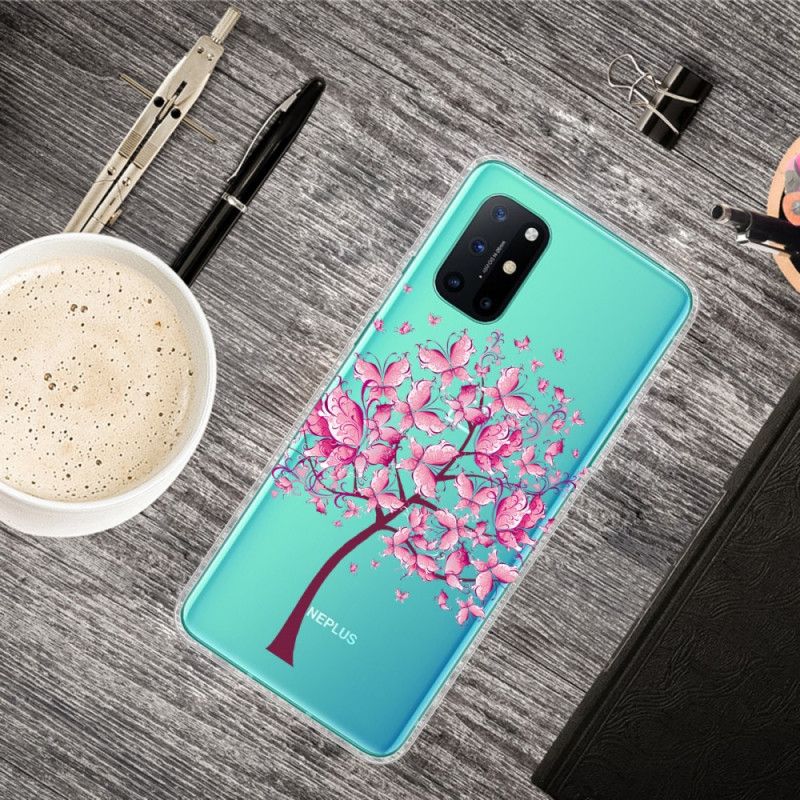 Etui OnePlus 8T Przezroczyste Drzewo Motyla Etui Ochronne