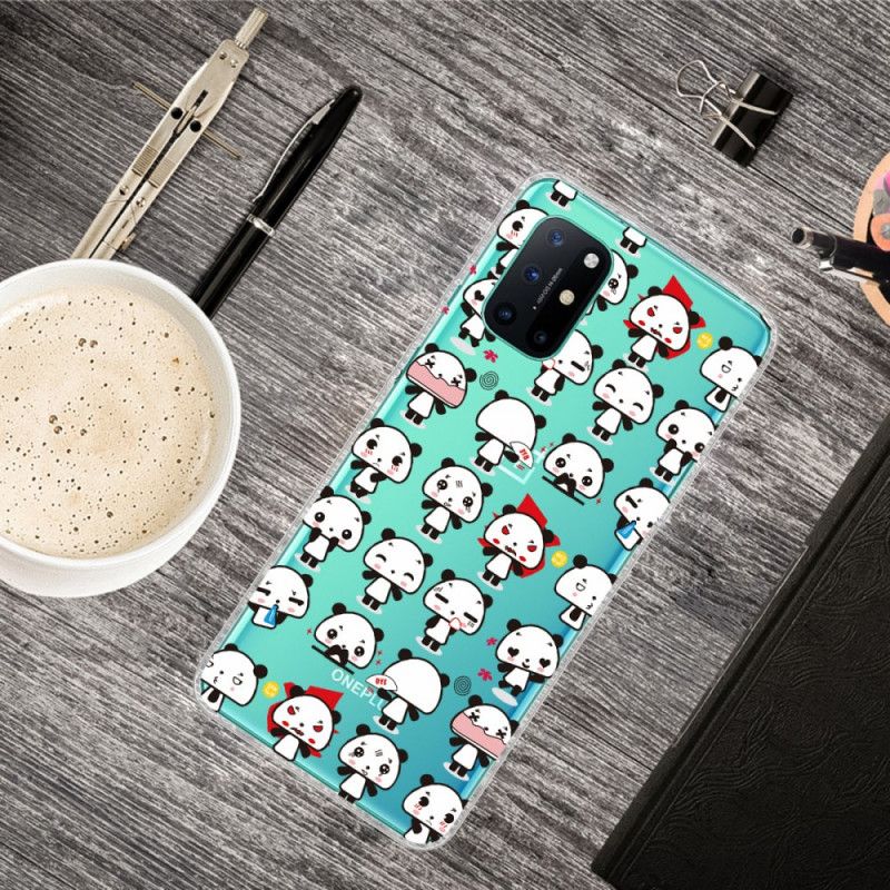 Etui OnePlus 8T Przezroczyste Zabawne Pandy